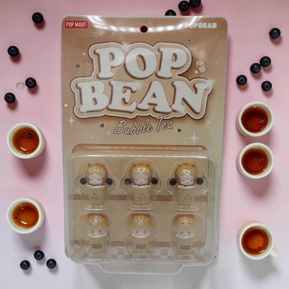 POPMART SKULLPANDA Dimoo POPBEAN Bubble Tea Set (Taiwan Exclusive) NEW